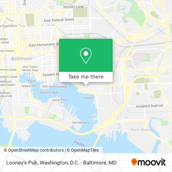 Looney's Pub map