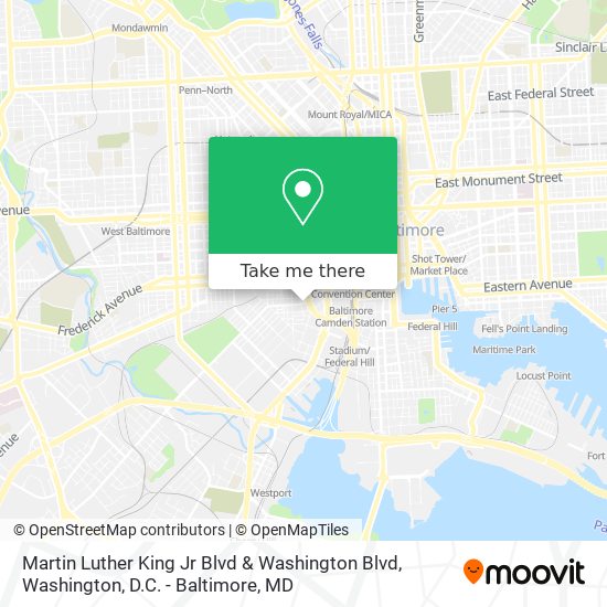 Martin Luther King Jr Blvd & Washington Blvd map