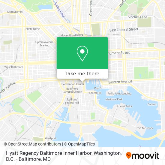 Hyatt Regency Baltimore Inner Harbor map