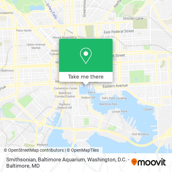 Smithsonian, Baltimore Aquarium map