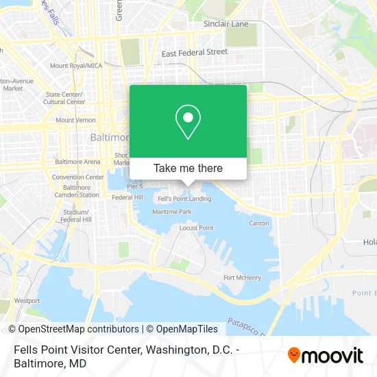 Mapa de Fells Point Visitor Center