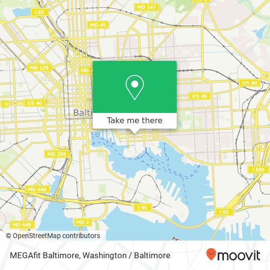 Mapa de MEGAfit Baltimore