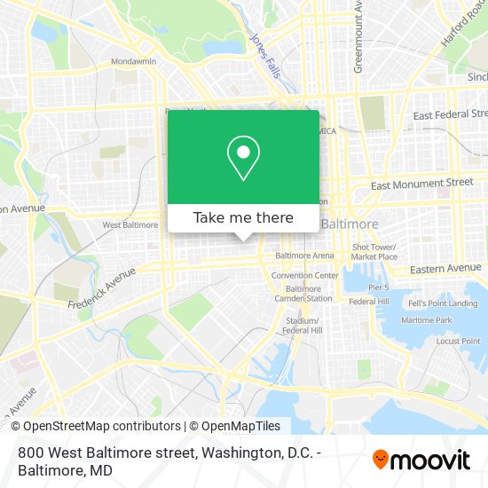 Mapa de 800 West Baltimore street