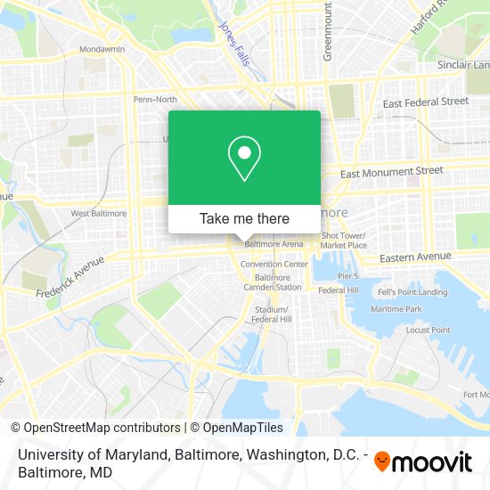 University of Maryland, Baltimore map