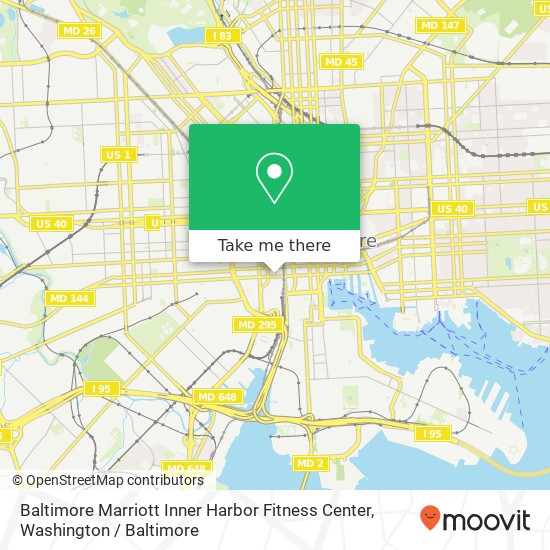 Baltimore Marriott Inner Harbor Fitness Center map