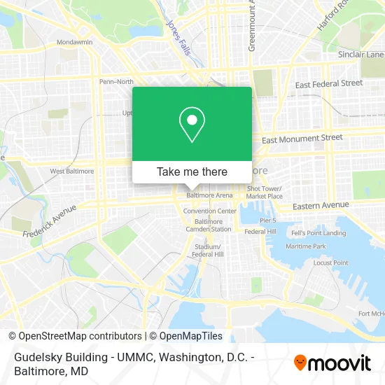 Gudelsky Building - UMMC map