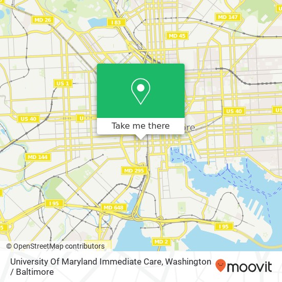 Mapa de University Of Maryland Immediate Care