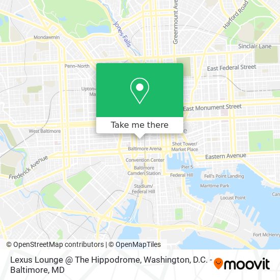 Mapa de Lexus Lounge @ The Hippodrome