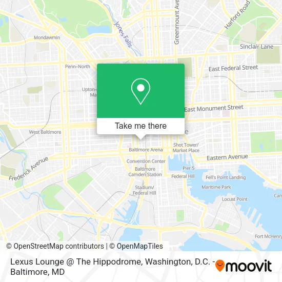 Mapa de Lexus Lounge @ The Hippodrome