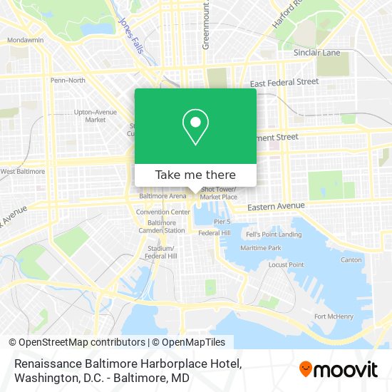 Mapa de Renaissance Baltimore Harborplace Hotel