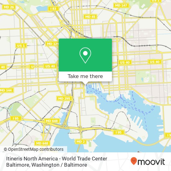 Mapa de Itineris North America - World Trade Center Baltimore