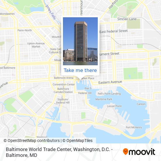 Mapa de Baltimore World Trade Center