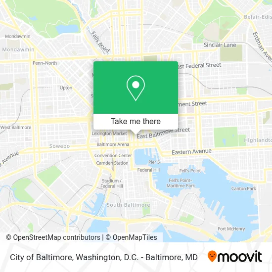 City of Baltimore map