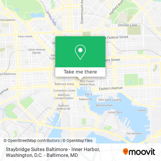 Staybridge Suites Baltimore - Inner Harbor map