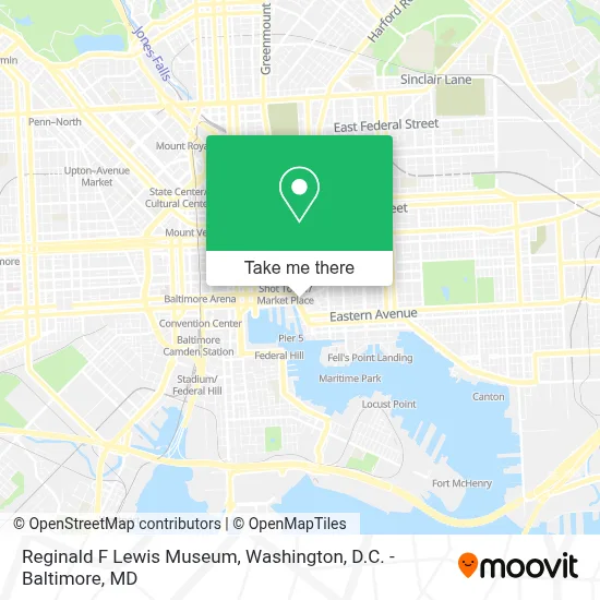 Reginald F Lewis Museum map