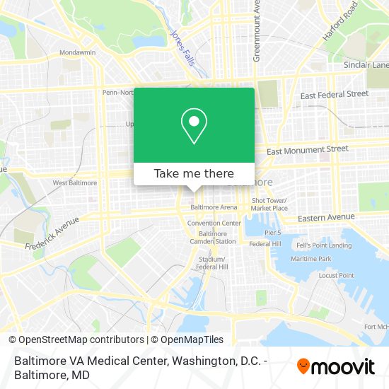 Baltimore VA Medical Center map