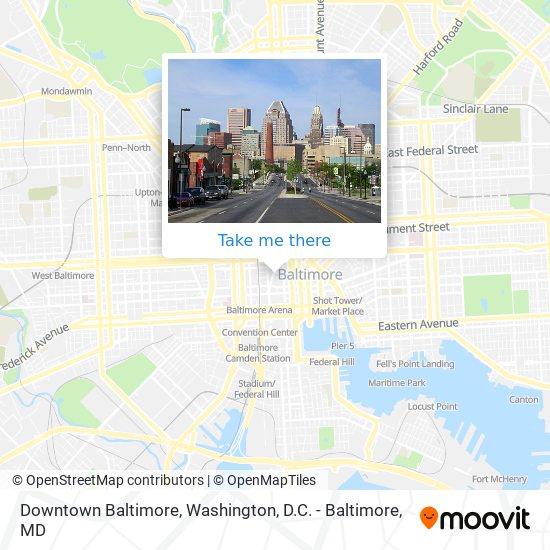 Mapa de Downtown Baltimore