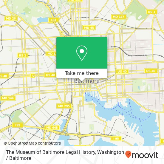 The Museum of Baltimore Legal History map