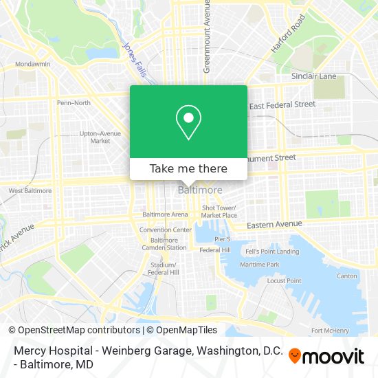 Mapa de Mercy Hospital - Weinberg Garage