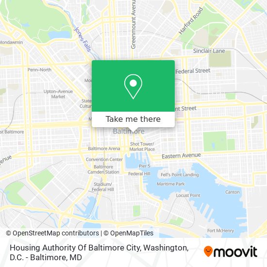 Mapa de Housing Authority Of Baltimore City