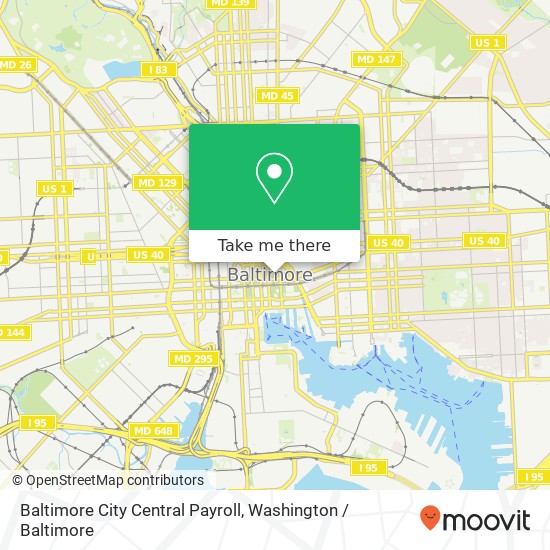 Baltimore City Central Payroll map