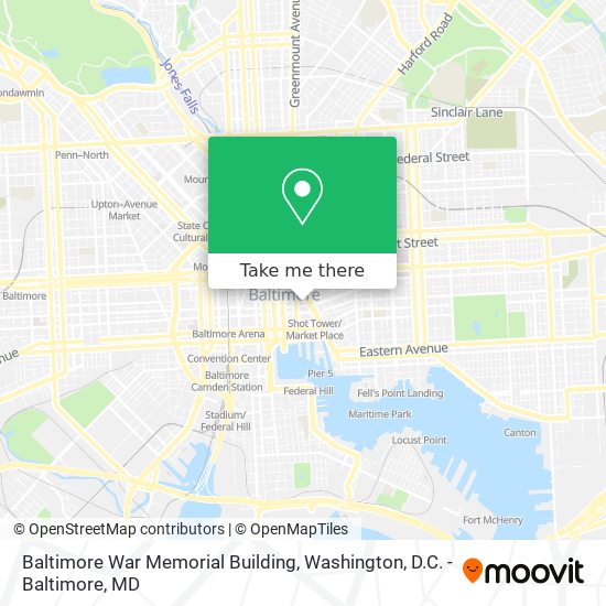 Baltimore War Memorial Building map