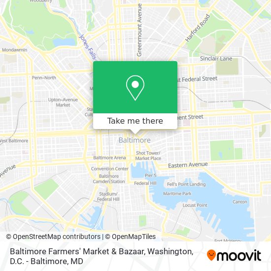 Baltimore Farmers' Market & Bazaar map
