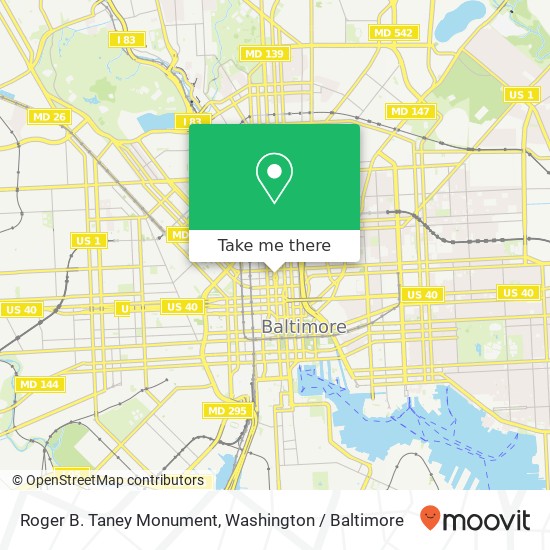 Roger B. Taney Monument map