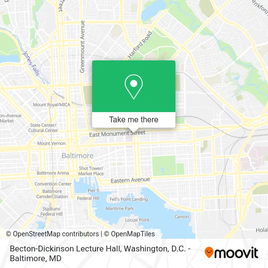 Mapa de Becton-Dickinson Lecture Hall