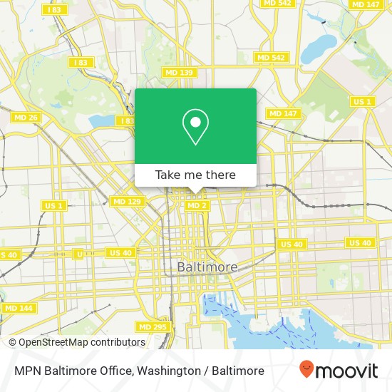 MPN Baltimore Office map