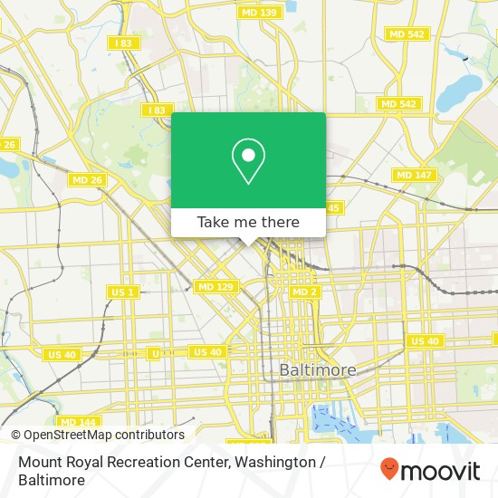 Mount Royal Recreation Center map