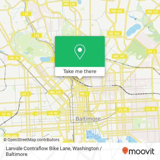 Mapa de Lanvale Contraflow Bike Lane