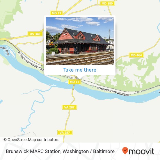 Mapa de Brunswick MARC Station