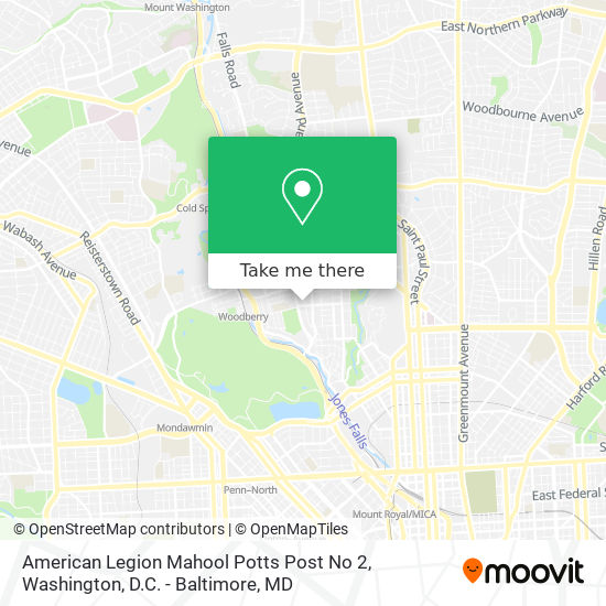 American Legion Mahool Potts Post No 2 map