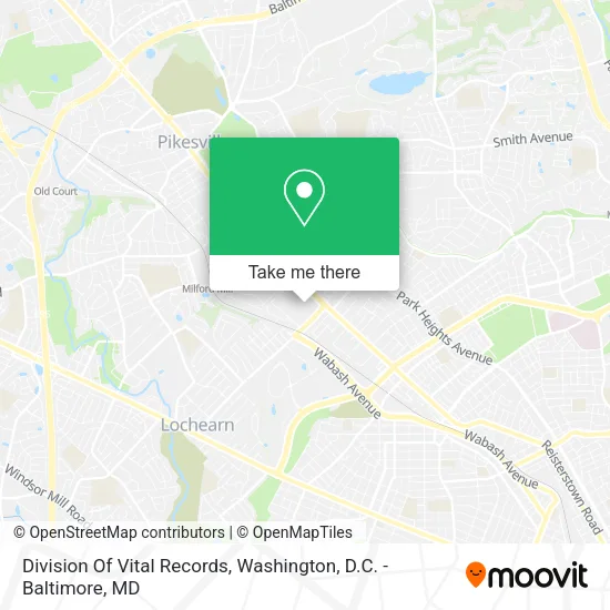 Mapa de Division Of Vital Records