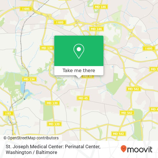 Mapa de St. Joseph Medical Center: Perinatal Center