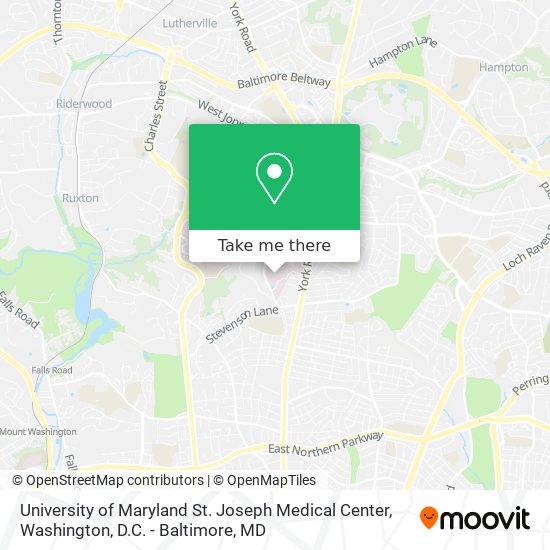 University of Maryland St. Joseph Medical Center map
