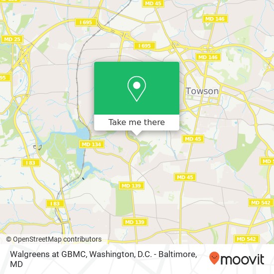 Walgreens at GBMC map