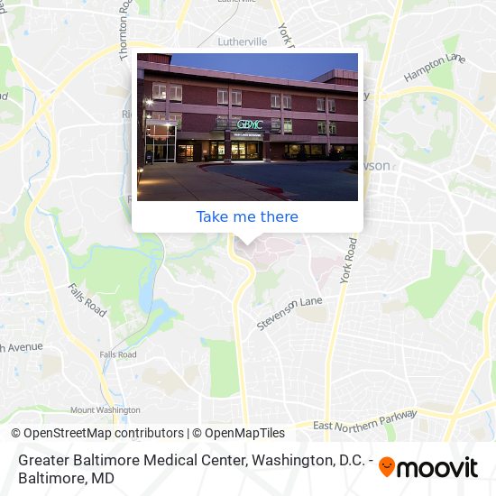 Mapa de Greater Baltimore Medical Center