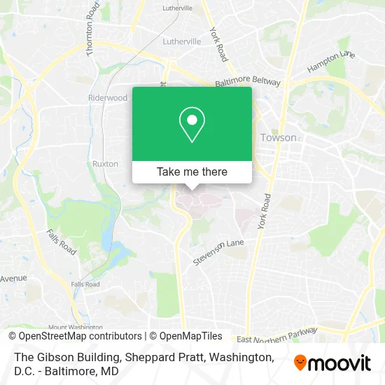 The Gibson Building, Sheppard Pratt map