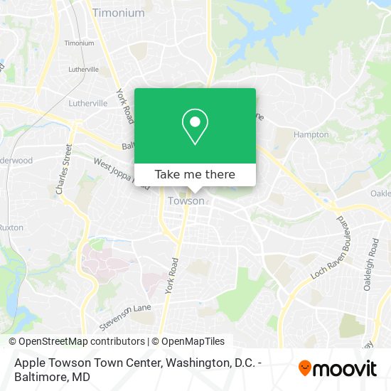 Apple Towson Town Center map