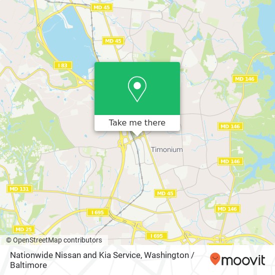 Mapa de Nationwide Nissan and Kia Service