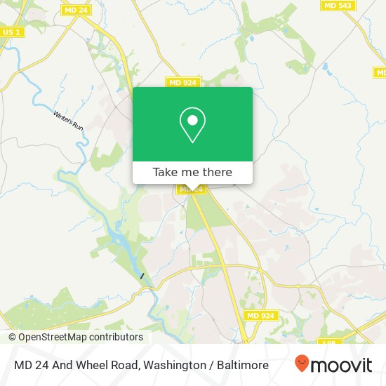 Mapa de MD 24 And Wheel Road