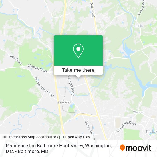 Mapa de Residence Inn Baltimore Hunt Valley