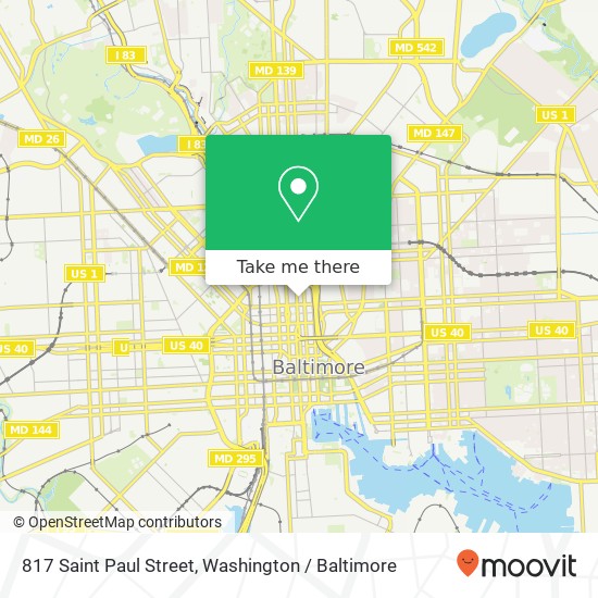 Mapa de 817 Saint Paul Street
