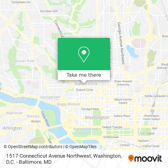 Mapa de 1517 Connecticut Avenue Northwest