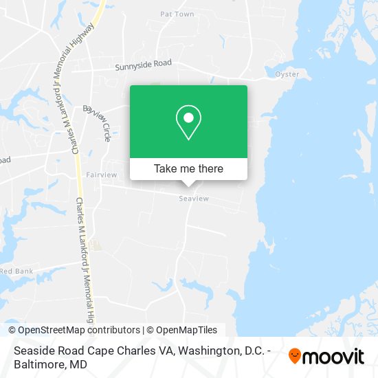 Seaside Road Cape Charles VA map