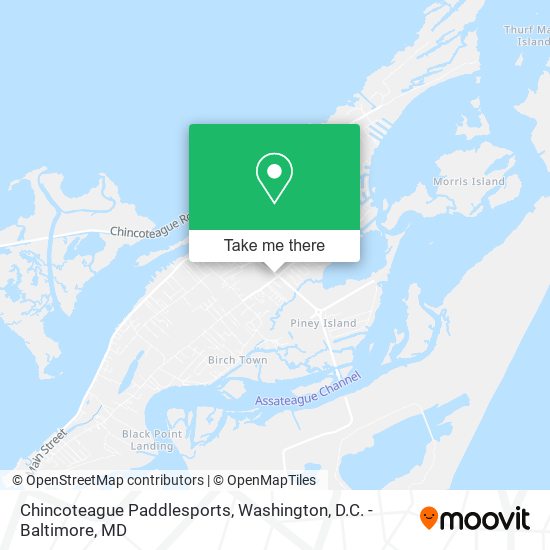 Mapa de Chincoteague Paddlesports