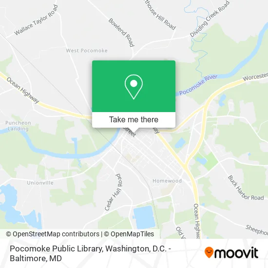 Pocomoke Public Library map