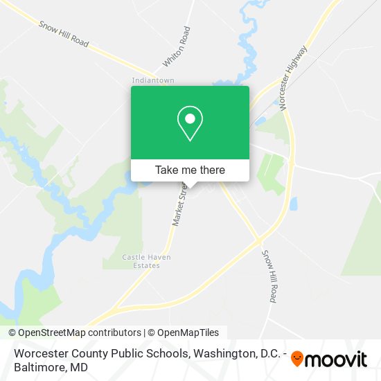 Worcester County Public Schools map